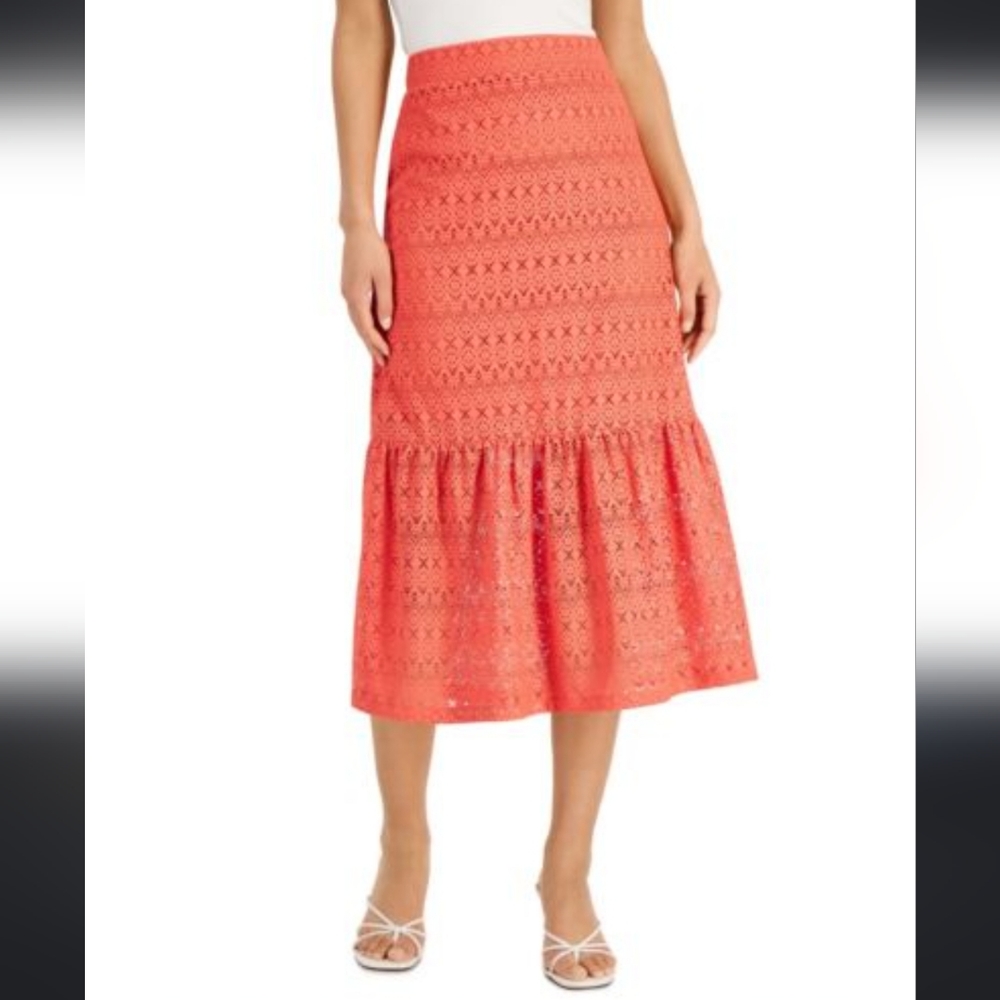 NWT JM Collection Starfish Crochet Skirt